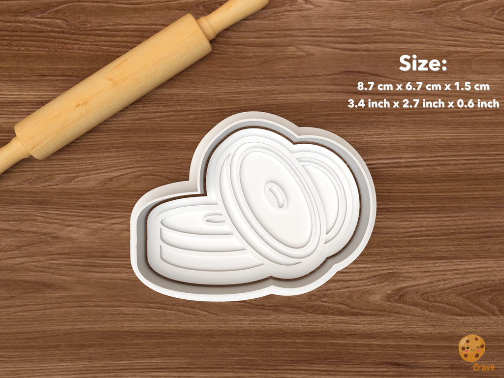 Weightlifting Cookie Cutter Set STL File - single weight plates
