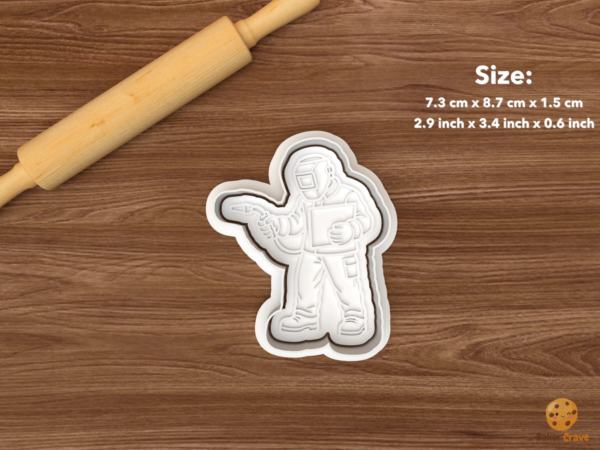Welder Cookie Cutter Set - single standing welder