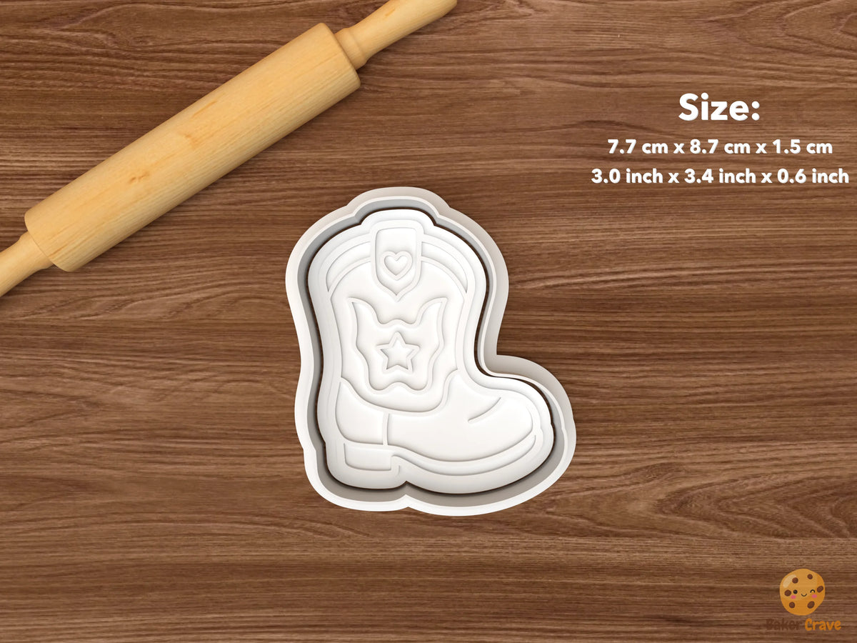 Western Baby Shower Cookie Cutter Set - single baby boot