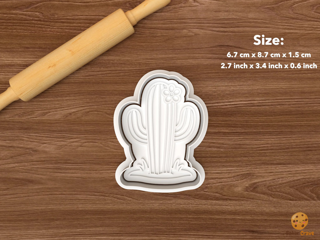 Western Ranch Cookie Cutter Set STL File - single flower cactus