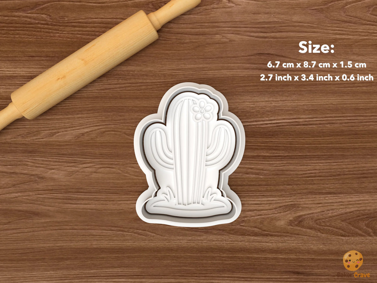 Western Ranch Cookie Cutter Set STL File - single flower cactus