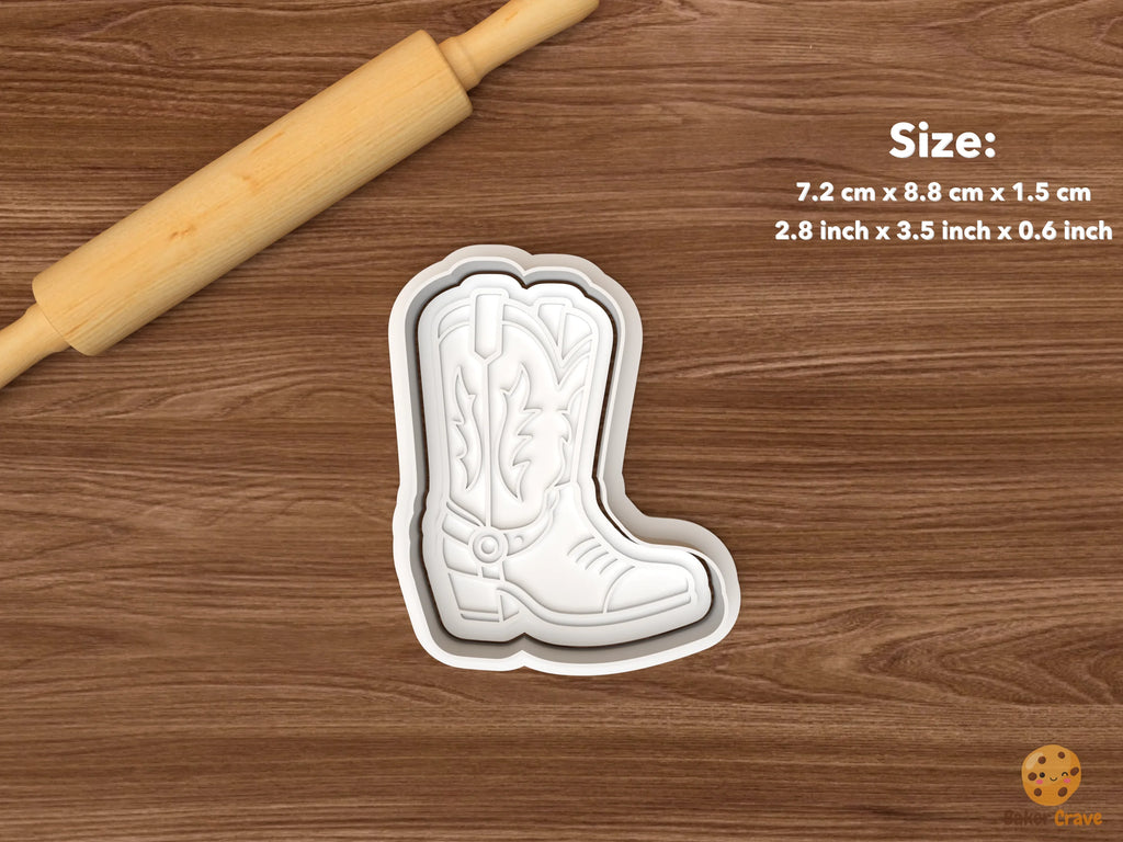 Western Ranch Cookie Cutter Set STL File - single cowboy boot