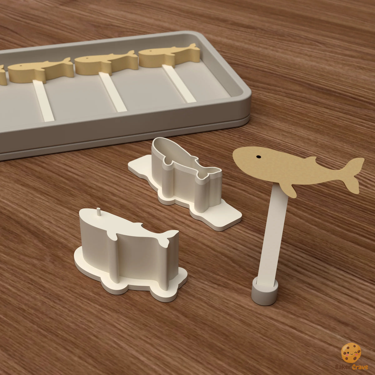 Whale Cake Pop Mold STL File