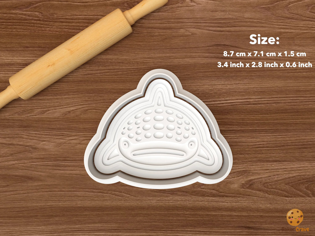 Whale Shark Cookie Cutter Set STL File - single whale shark front face