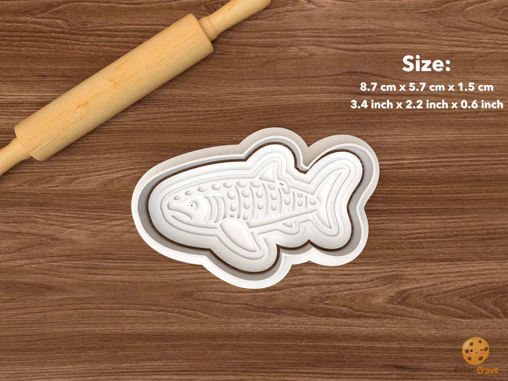 Whale Shark Cookie Cutter Set STL File - single whale shark side profile