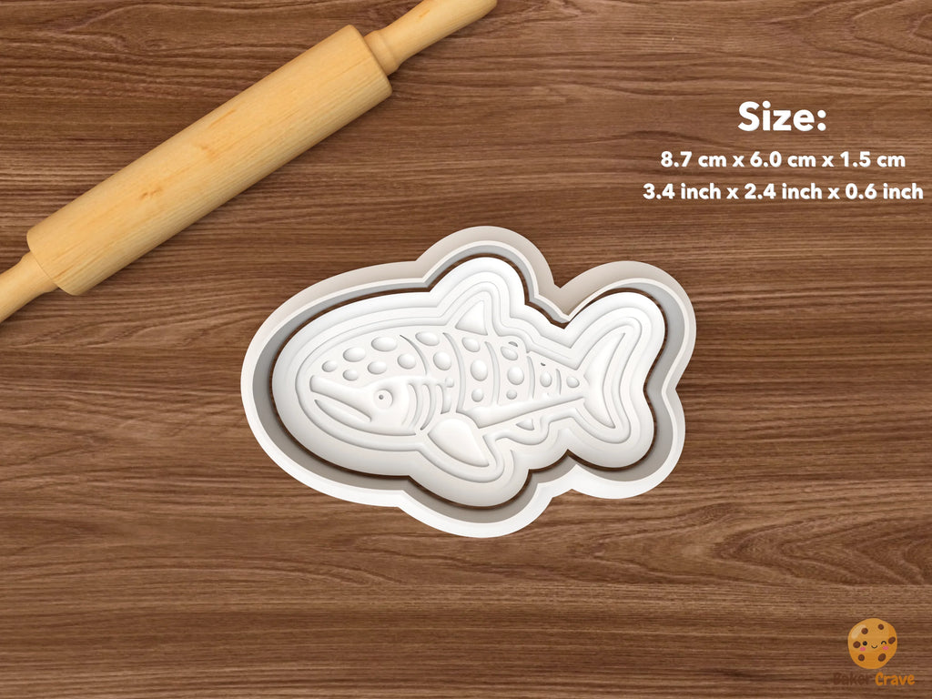 Whale Shark Cookie Cutter Set STL File - single small whale shark side profile