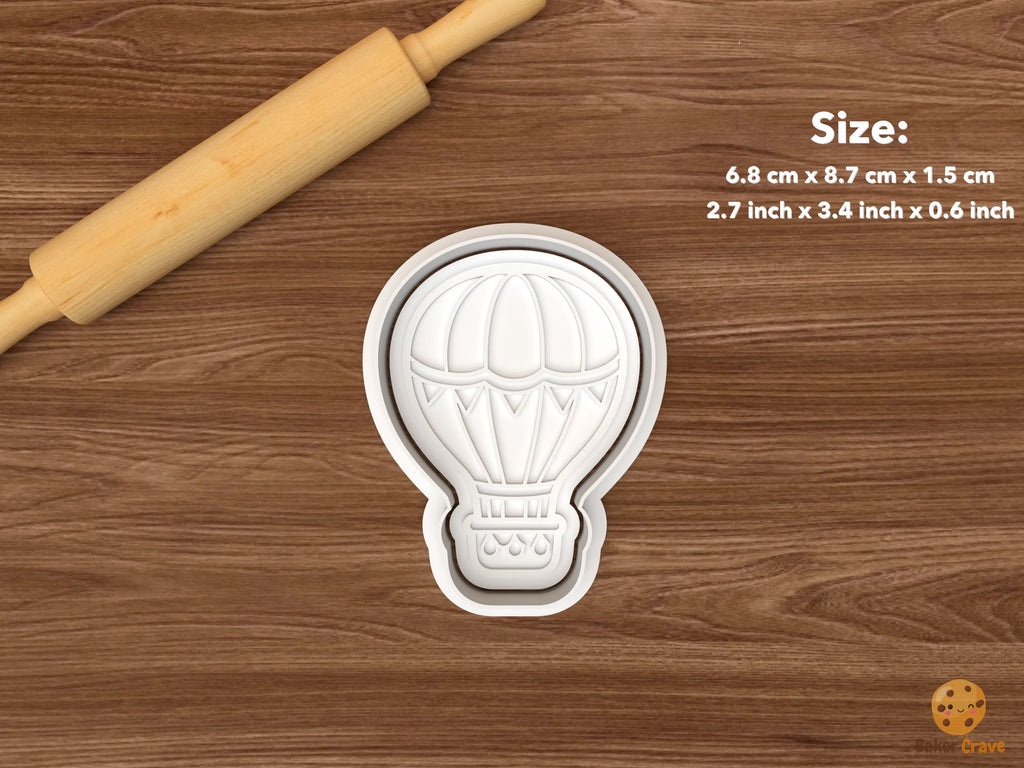 Whimsical Adventure Cookie Cutter Set STL File - single hot air balloon