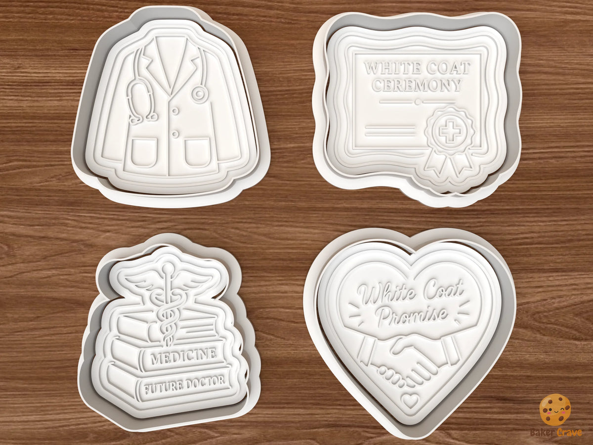 White Coat Ceremony Cookie Cutter Set - 01 set main