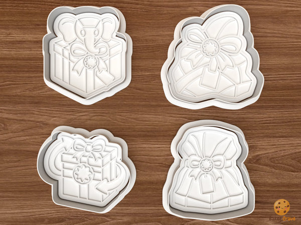 White Elephant Christmas Exchange Cookie Cutter Set