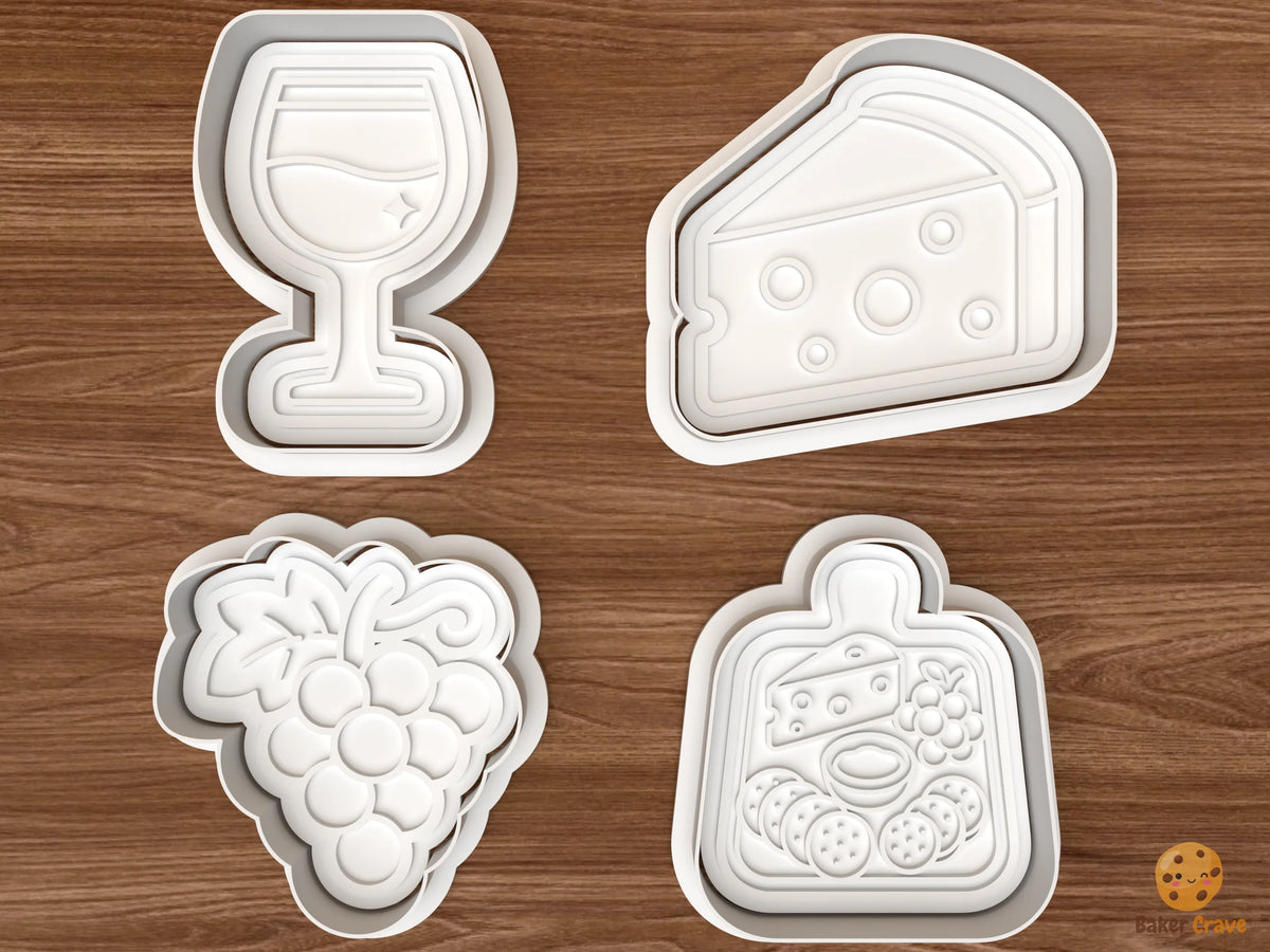 Wine and Cheese Cookie Cutter Set - 01 set main