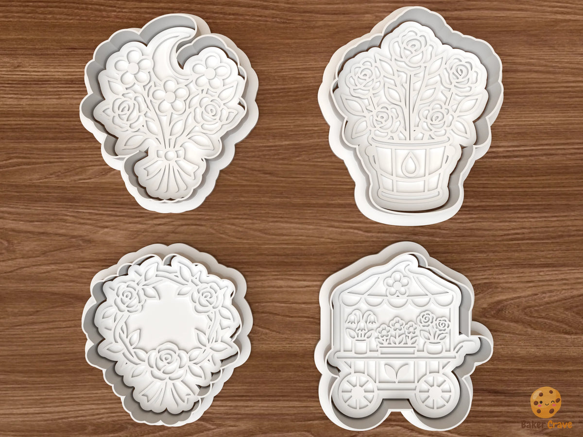 Witch Florist Cookie Cutter Set
