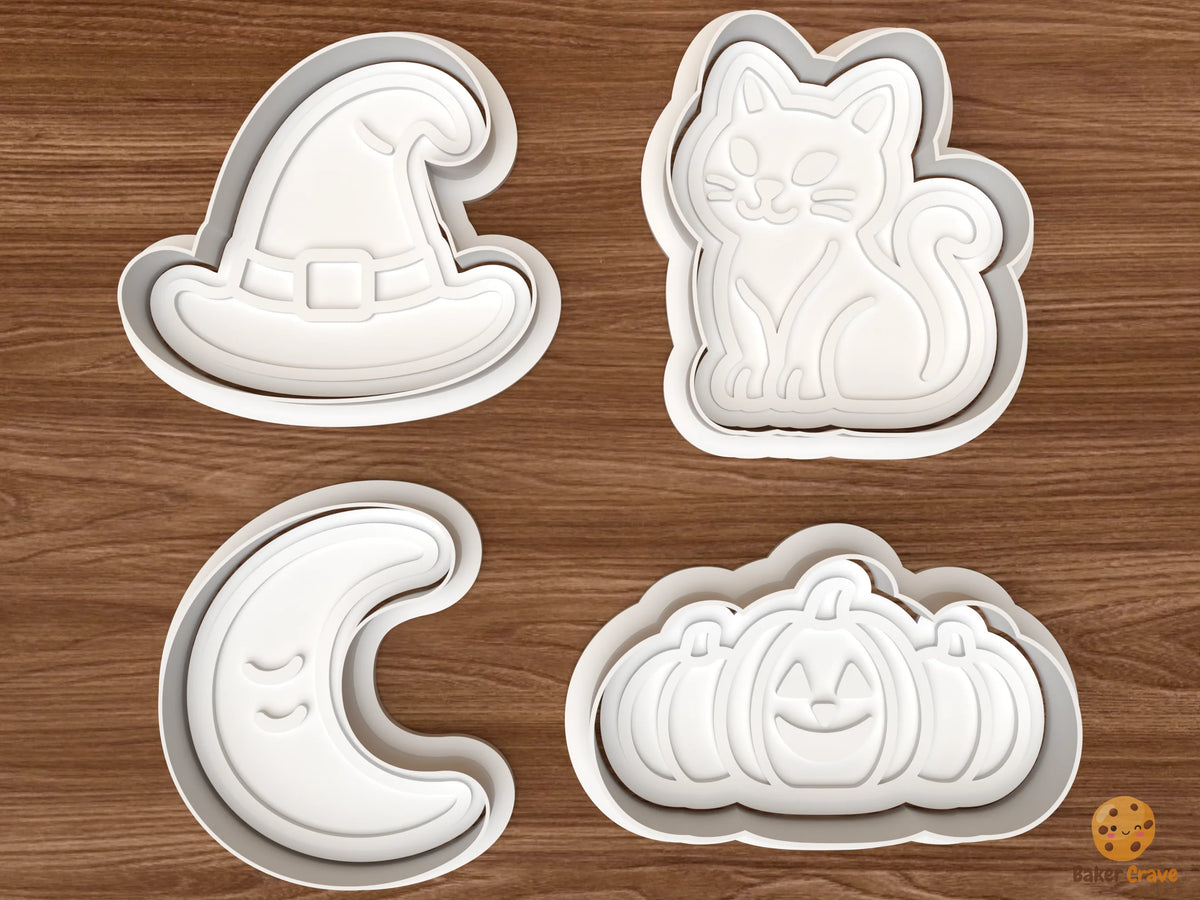 Witch Hat Black Cat Cookie Cutter Set