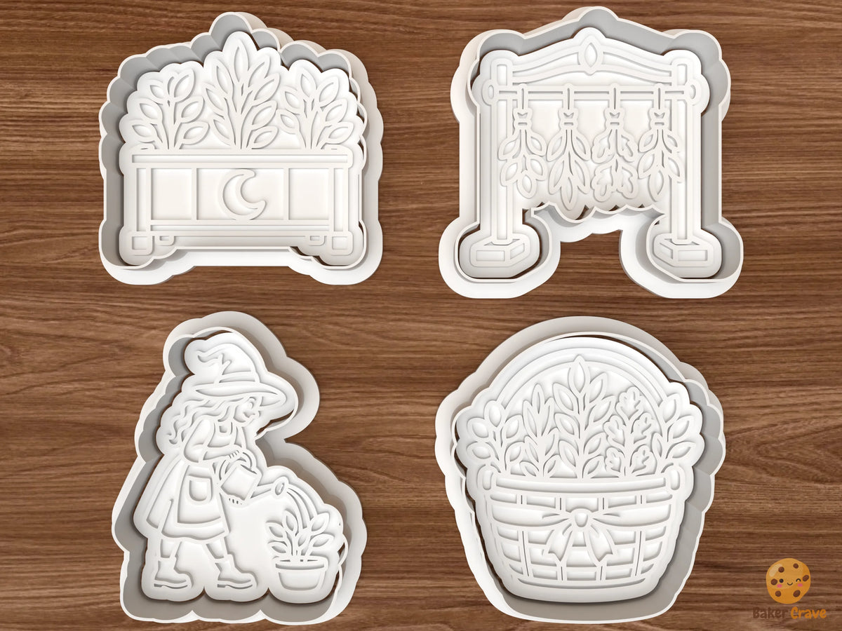 Witch Herb Garden Cookie Cutter Set