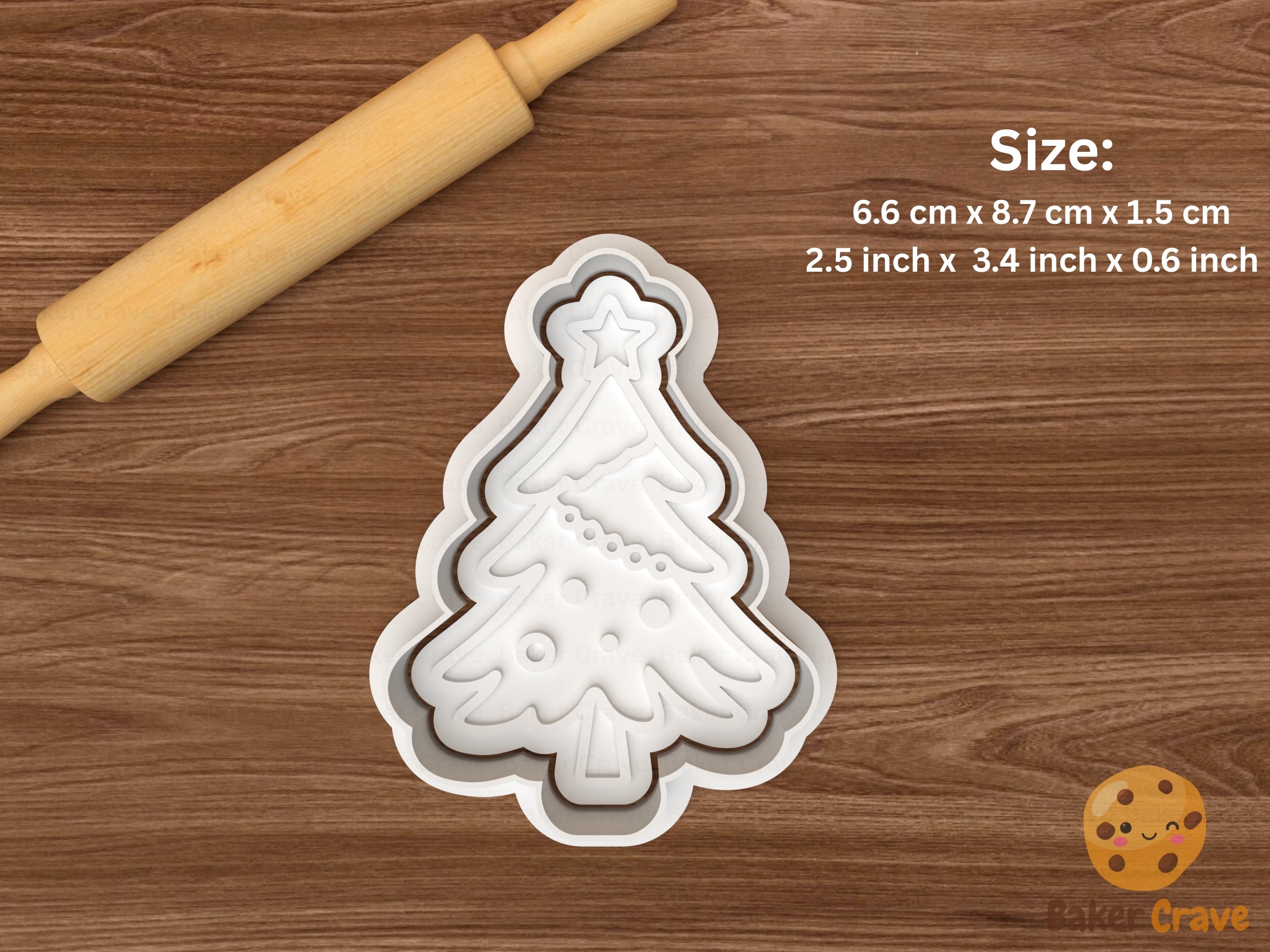 Christmas Tree Cookie Cutter Set STL File - xmast5