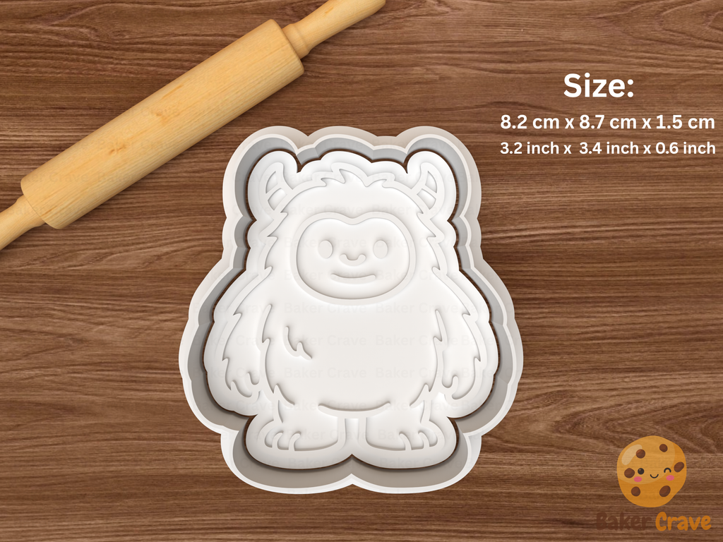 Cute Chunky Yeti Cookie Cutter Set STL File - yeti3fix