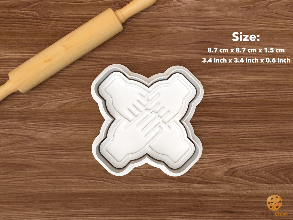 Youth Camp Leadership Cookie Cutter Set STL File - single teamwork hands