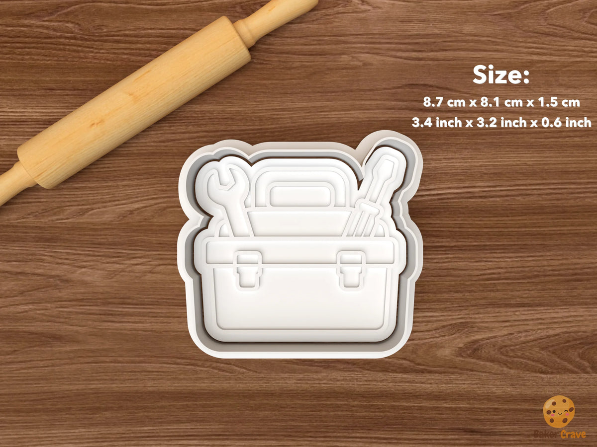 Youth Skills Workshop Cookie Cutter Set STL File - single toolbox with tools